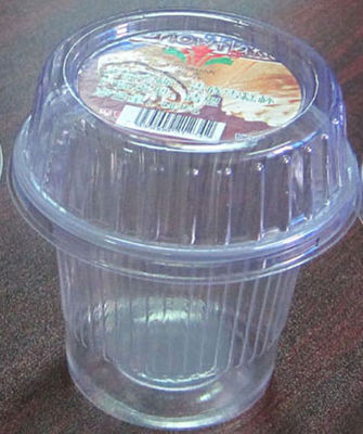 170ml Disposable Ice Cream Cups / Clear Plastic Sundae Cups PET