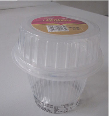 170ml Disposable Ice Cream Cups / Clear Plastic Sundae Cups PET